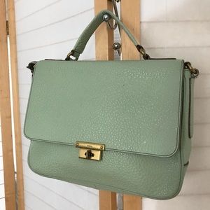 Fossil mint green leather crossbody